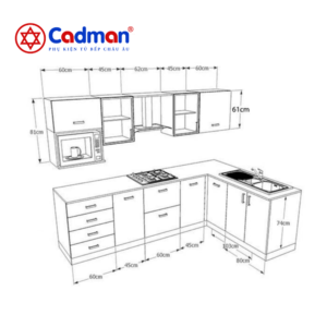 Kích thước phụ kiện tủ bếp dưới: Chọn đúng – Lắp gọn – Dùng bền