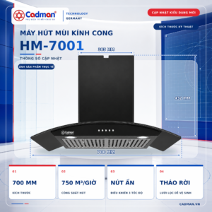 máy hút mùi kính cong HM_7001