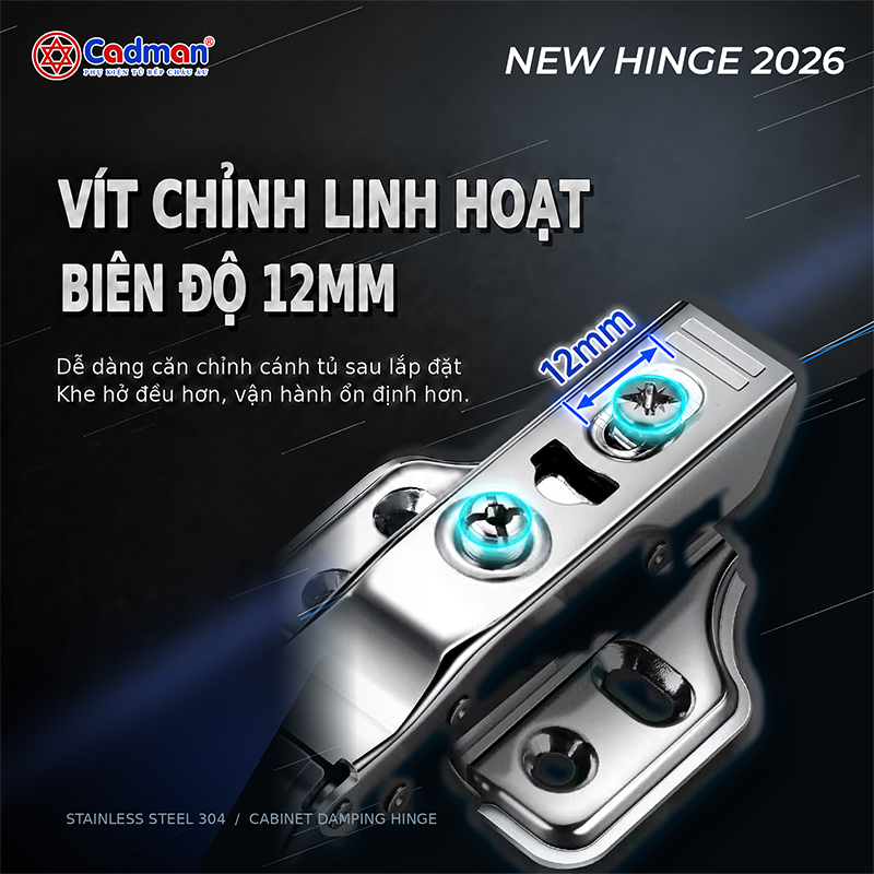 inox 304 vít chỉnh linh hoạt