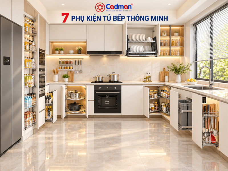 7 phụ kiện tủ bếp